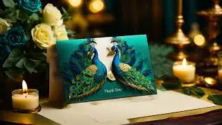 wedding invitation video Peacock Theme