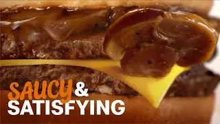 Mush-try NEW Creamy Mushroom Double Beef Burger