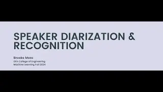 Speaker Diarization & Recognition: An Overview
