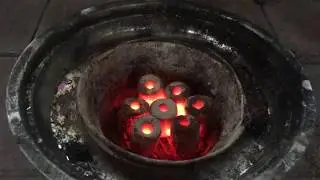 Burning Bamboo Charcoal- Test than tre