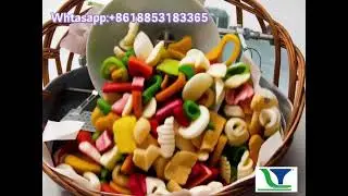 Semi automatic 2D+3D pellet snack fryer Pellet snacks twin screw extruder
