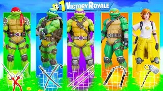 The *RANDOM* NINJA TURTLES Skin Challenge In Fortnite!