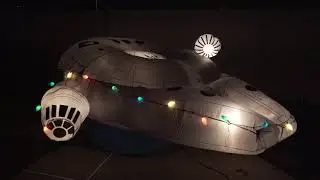 Millennium Falcon Star Wars Airblown Inflatable Christmas 4K 2021 unboxing