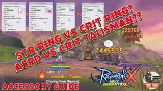 ROX-GLOBAL BEST ACCESSORY COMBO? STR VS CRIT RINGS? ASPD TALISMAN OR CRIT TALISMAN? LET'S FIND OUT!!