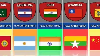 Old Flags From Different Countries | worldwide data compression video
