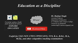 Education as  a Discipline