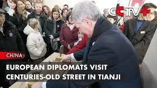 European Diplomats Visit Centuries-old Street in Tianjin