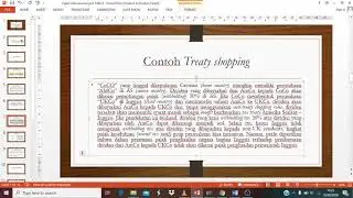 Materi Pertemuan ke-14 Bagian 1 Treaty Shopping  (Bu Anissa)
