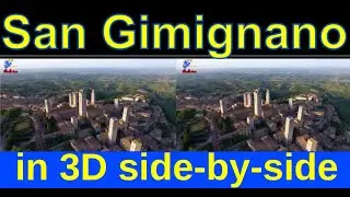 San Gimignano, Siena, Tuscany, Italy in iXYt 3D side-by-side video for VR