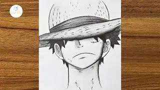 How to draw Monkey D. Luffy || Anime character drawing || Easy anime drawing for beginners