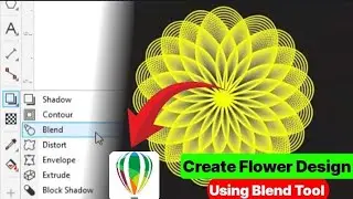 CorelDRAW Flower Design Tutorial |  CorelDRAW Blend Tool | #coreldraw