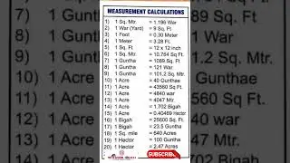 Measurement calculations #construction #civilengineering #steel #home #measurement #land #size #shot