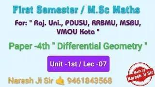 equation of osculating plane, msc previous differential Geometry, maths by Naresh ji Sir, msc maths
