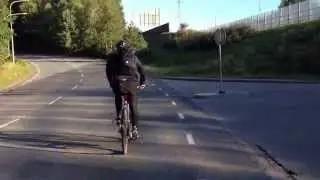 skiing on asphalt