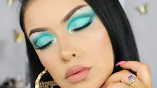 Turquoise Green Cut Crease Makeup Tutorial | v e r a