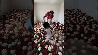 Beautiful Room Transformation using a Rose Epoxy Floor 🌹 #epoxy #renovation #interiordesign