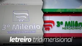 Transformando arquivo vetorial em letreiro 3D no Sketchup e CorelDraw - Parte 2