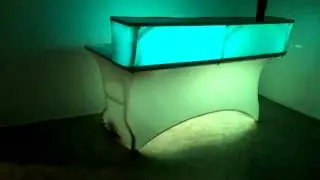 L.E.D Light Up 6ft Table Bar w/Spandex ,For Rental, Miami Party Dj. 2017
