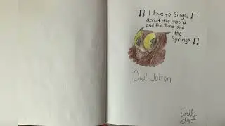 Drawing of Owl Jolson from Merrie Melodies cartoon &ldquo;I Love to Singa&rdquo;