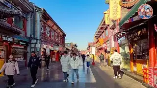 Walking on China's Streets from Commercial to Century-Old before New Year with Real Ambient Sounds