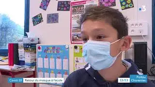 Retour du masque à l'école dans les Deux-Sèvres