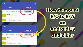 How to mount read-only to write-only on Android 13 and older