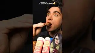 This is food asmr reverse 😃 #funny #mukbang #foodasmr #asmr