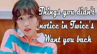Things you didn't notice in Twice's Want you Back