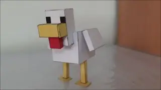 How to make a minecraft chicken out of paper (easy)