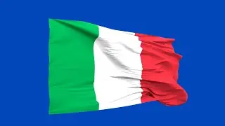 Italy Flag blue screen | green screen | chroma key (FREE USE)