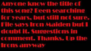 Unknown heavy metal track