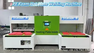 PE Foam Tray Hot Plate Welding Machine | Slide Platform Feeding Mode