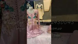 our handmade 3-piece ready-to-wear outfit, beautifully crafted on premium silk fabric in pink shade.