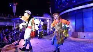 Pirates IN the Caribbean Deck Party Disney Wonder 2017