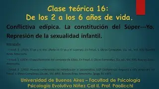 Clase teórica 16: De los 2 a los 6 años.