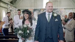 Groom falls in love all over again at 'First Look' - Mount Druid Alternative Wedding Venue, Ireland