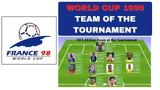 FIFA WORLD CUP 1998 OFFICIAL SQUAD | ALL STAR TEAM OF THE TOURNAMENT | BEST 11 PLAYERS