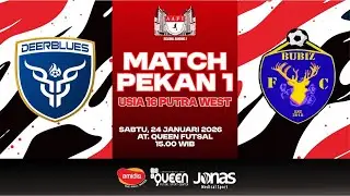 AAFI REGIONAL BANDUNG 3 - PEKAN 1 - U-16 PUTRA WEST - DEERBLUES VS BUBIZ FC - QUEEN FUTSAL