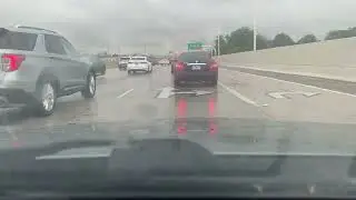 Rainy day commute relaxing sounds driving in Tampa traffic