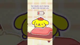 It's okay to rest and recharge your batteries like Pompompurin 💛 #Pompompurin #Sanrio