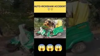 auto-rickshaw crashes😱😱. check discription for full video