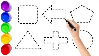 Counting Colors with Drawings  2D Shapes Learning Adventure: Colors and Drawing