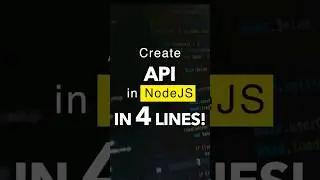 How to create simple APIs in Node JS ?#shorts #nodejs #nodejsdevelopment #c++ #javascript #createapi