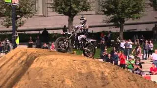 Derek Garland u0027s ION POV from The Dew FMX jump in San Francisco 2012