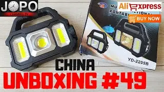 Portable Multifunction LED COB Solar Lamp Power Bank Work Light│China Unboxing│Subtitles
