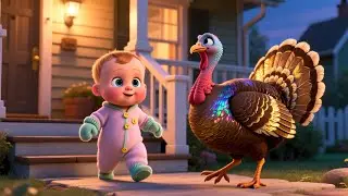 Baby Turkey Drive Home 🦃👶🚗 | Fantasy Song for Kids | Learn Fall Colors and Easy Turkey Counting
