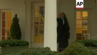 Obama, Biden Depart Oval Office