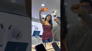 Faria Abdullah snapped at bajaj electronic store panjagutta for lunching Iphone 17 | saha media