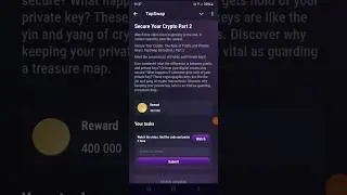 Secure Your Crypto part 2 Code Video Tapswap / Новые коды игры тапсвап