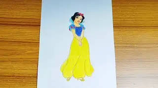 Snow White Drawing Easy | How To Draw Snow White Step By Step